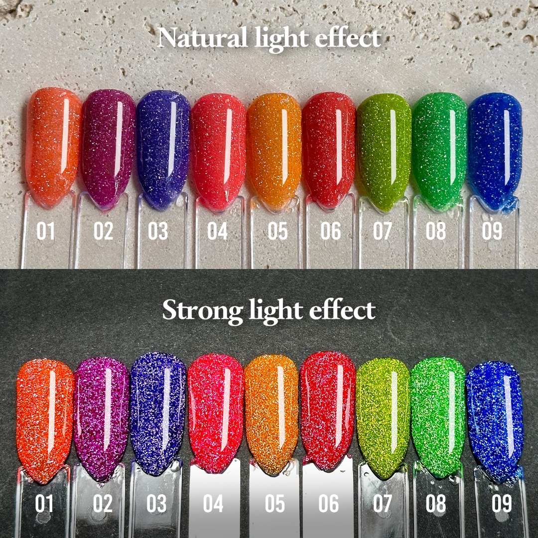 Néon réflective gel